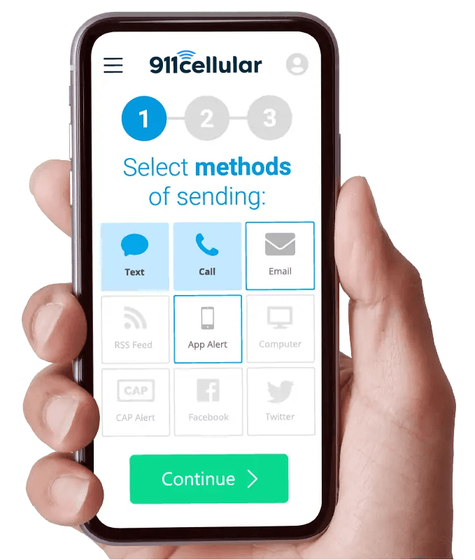 mobile sending interface for mass notifcation | 911cellular